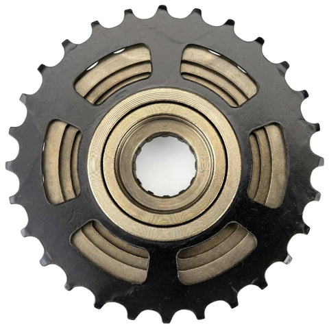 Beefy 8 Speed 13 To 28T Bicycle Freewheel With Threaded Freehub Replacement Part For Road And Mountain Bikes Brass Black Finish