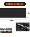 Heavy Duty 3/4 Inch Thick Neoprene Foam Sheet Roll With Snap And Peel Adhesive Backing For Dead Quiet Soundproofing And Zero Hassle Cosplay Padding In Sharp Black, dimensions 12x59 inches, black color.
