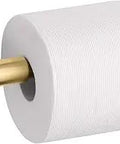 Pivoting Toilet Paper Holder From Purist Collection Vibrant Brushed Moderne Brass Finish shown with roll attached horizontally
