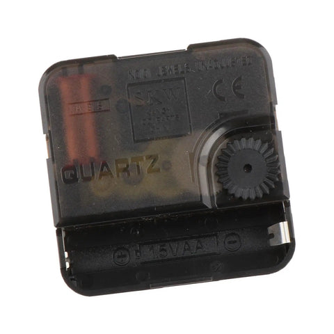 DIY Wall Clock Movement Kit No Fuss Easy To Install Lightweight Replacement Part in black plastic with battery compartment