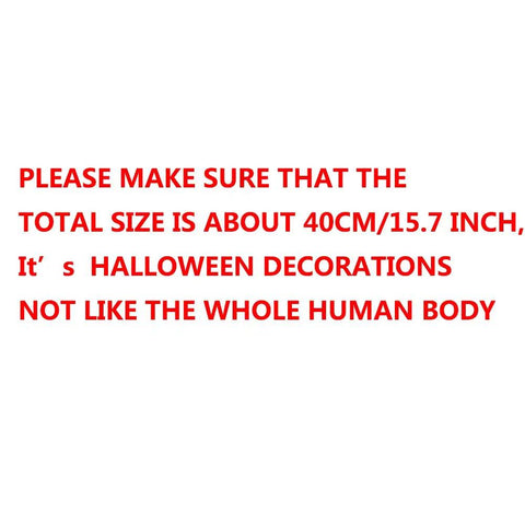 Indoor Halloween Skeletons Two Pack 15 Inch Life Size Full Body Posable Joints Skeleton Figures For Spooky Home Decor caution text