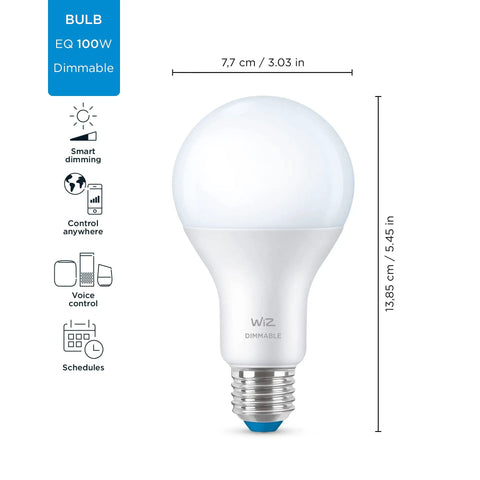 Motion Activated A21 Daylight LED Smart Bulb You Can Control With Your Voice Or App Hands Free, 100W Equivalent, 14.5W, E26 Indoor