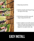 Step-by-step instructions for setting up a Durable Camping Hammock Built Tough With Heavy Duty Tree Straps Holds Up To 500 Lbs