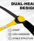 Heavy Duty Forged Steel Pick Axe With Shock Absorbing Fiberglass Handle For Digging And Chiseling In Hard Ground Concrete And Rocky Soil 36 Inch Length For Maximum Leverage And Reduced Vibration 406Y dual-head design