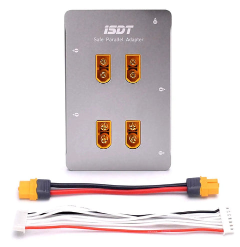 Dope 1-8S LiPo Battery Parallel Charge Board With XT60 ports and cables, aluminum plate, four-channel balance plate visible