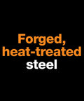 Forged, heat-treated steel label for IsoCore Dual Ended Pickaxe And Hoe With 36 Inch Shock Absorbing Handle
