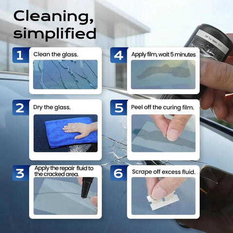 Windshield Crack Repair Kit Pro Plus 2026 Advanced Formula Quick Fix With 30ml Glass Repair Liquid, Includes Towel, Blade, And 5 Curing Films, Universal Cracks Gone Glass Repair Kit 3 Pack For Fast, Clear, Long Lasting Repairs