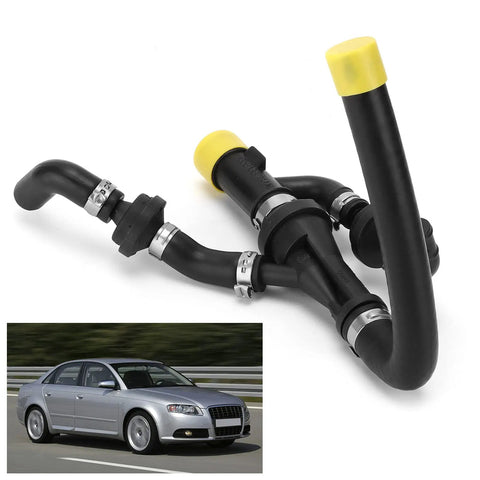 Universal Silicone Vacuum Check Valve Breather Hose Kit For Turbo Engine EA113 B5 B6 Models High Temp Reinforcement Stops Oil Vapor Backflow, black hose kit with yellow caps