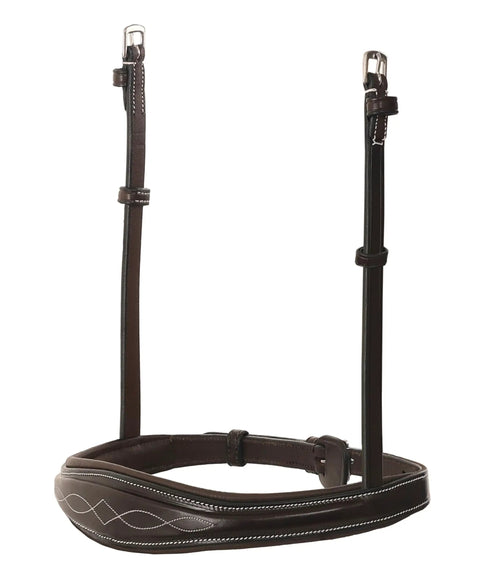 Anatomic English Bridle With Padded Fancy Leather And Rubber Reins Poll Relief Crownpiece For Show Jumping And Eventing in Havana Brown