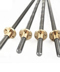 8mm Diameter T8 Trapezoidal Lead Screw For 3D Printers Stainless Steel Easy Install 2mm Pitch Or 10mm Lead Options Durable High Precision Linear Motion Component For DIY CNC And Stepper Driven Machines, stainless steel lead screws with brass nuts