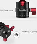 360 Degree Panoramic Ball Head With 1/4 Inch Quick Shoe Plate featuring independent pan dial and stability features for tripods.