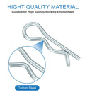 Heavy Duty 1 Mm By 17 Mm Cotter Pins Spring Fasteners Hairpin Retaining Pins R Clip Kit For Bolts And Pins In Metalwork And Equipment Applications 20 Pcs Galvanized Carbon Steel Silver Tone Uxcell