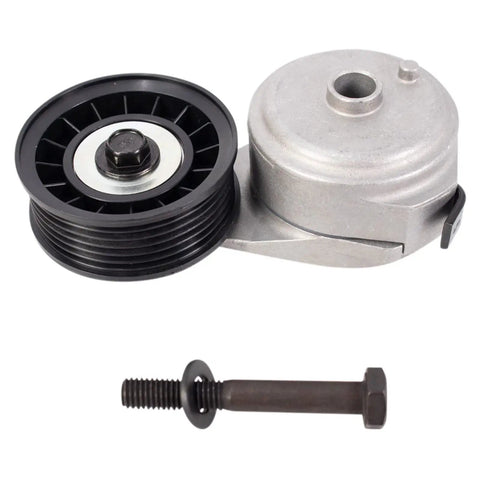 Badass Heavy Duty Serpentine Drive Belt Component Kit With Tensioner Assembly Fits Chevy Engines To Silence Noise Keep Your Ride Running Smooth All Year Round So You Dont Freak About Breakdowns On Roads Without Spending Huge Cash At Auto Shop, belt tensioner and bolt
