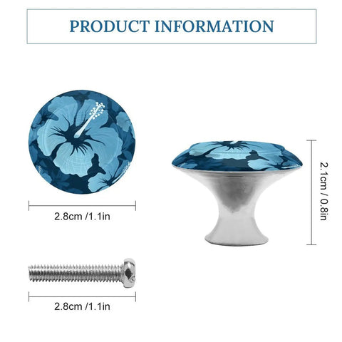 Rock Solid Two Pack Round Cabinet Knobs With Drawer Pulls 1.1 Inch For Kitchen Drawers stainless steel knobs with floral design, 2.8cm round