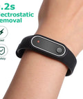 Anti Static Wrist Strap With Red Light Indicator For Esd Protection And Static Electricity Removal Unisex Black Wristband