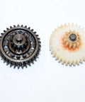 Kaiser XS Steel 45 Spur Gear 56T and Double Speed Reduction Gears Two Piece Set for One Fourteenth Crawler, steel and plastic gears