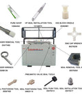 Screamline SL-VI waterjet cutting tools including heavy duty waterjet sealing head spare part, valve seat, and installation accessories.