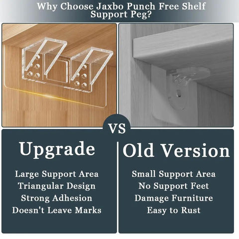 Comparison of Twelve Piece Heavy Duty Self Adhesive Shelf Brackets Built Tough To Hold A Ton Of Weight With Zero Drilling Required And Easy Install For Kitchen Cabinets And Closets.