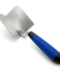 Pro Grade Inside Corner Drywall Trowel With Stainless Steel Blade And Soft Grip Handle on white background