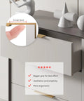 Champagne Bronze Edge Finger Pull Cabinet Handles Six And One Quarter Inch Center to Center 160mm Concealed Mount Flat Pulls aluminum alloy on drawer