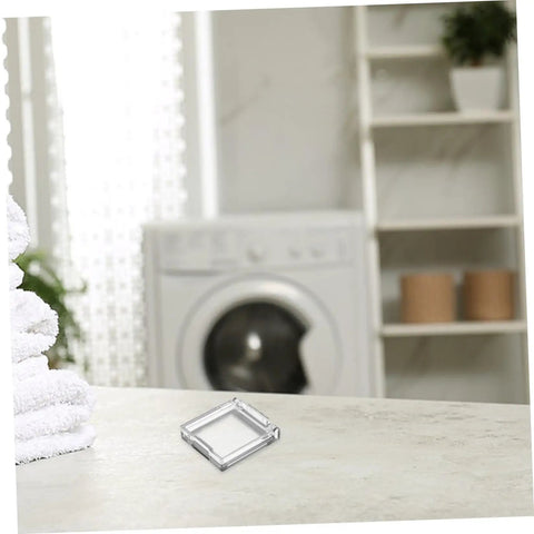 26mm Button Switch Dustproof Cover With Double-Sided Adhesive on laundry shelf near washing machine, prevents random presses