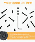 1600 Piece M3 Hex Socket Head Cap Screws Kit With Black Oxide Carbon Steel Fasteners Nuts And Washers 16 Sizes In A Durable Storage Case