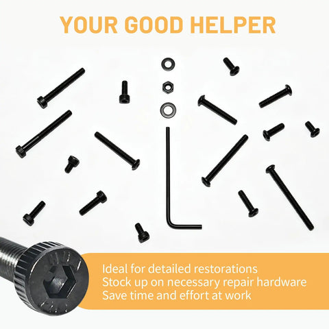1600 Piece M3 Hex Socket Head Cap Screws Kit With Black Oxide Carbon Steel Fasteners Nuts And Washers 16 Sizes In A Durable Storage Case