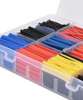 Ultimate 800 Piece Colorful Heat Shrink Tubing Kit For Electrical Maintenance And Wire Insulation With Fast Shrink Action Plus High Tensile Strength To Keep Your Wiring Safe And Secure Like A Boss Without Any Failures Or Loose Connections In Your, 800-piece PE heat shrink tubing kit in organizer case