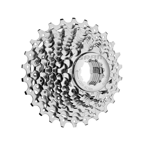 PowerGlide 11-Speed Cassette PG-1170 11-28T Silver for bikes, showing steel cogs and ultra smooth quiet shifting design.