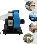 Badass 1HP Shop Dust Collector With 550 CFM Suction, 14.8 Gallon Filter Bag, And Sharp 30 Micron Mesh, Smooth Roll Cart, 110V Garage Workhorse For Tough Cleanup Job side view showing motor and filter setup.