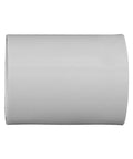 Side view of a 1 Inch PVC Schedule 40 Coupling Slip To Slip SXS Pro Grade Contractor Pack Pressure Rated Fittings for outdoor use