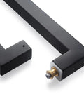 Heavy Duty Commercial Grade Push Pull Door Handle Made From 304 Stainless Steel 900mm 36 Inch Length 1.2mm Thick Matte Black Finish Square And Rectangle Mounting Solid Standoffs And Hardware