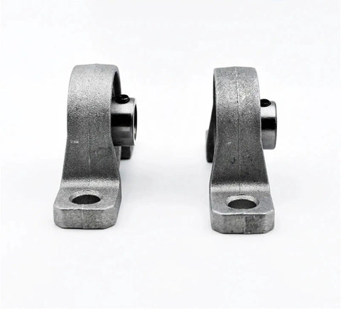 Heavy Duty 2 Pack Zinc Alloy Pillow Block Bearing Set Self Aligning Steel Insert High Stress Loads Tough Machine Part Fits 8 To 20mm Bore Size Reliable Construction Build Quality And Long Lasting For Home Workstation Or Factory Floor Use, two bearings