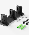Adjustable Three Roller Sliding Closet Door Floor Guide For Bypass Double Doors Black Floor Mount Barn Door Bottom Guide With Concealed Pulleys