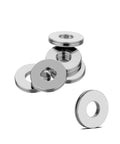 Thrust Needle Roller Bearings With Washers Set 10 Pcs AXK0819 2AS 8mm Bore 19mm OD 4mm Thick, stack of steel washers