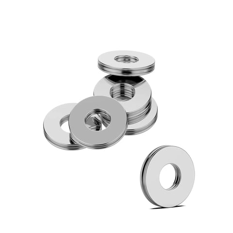 AXK0619 2AS Thrust Needle Roller Bearings With Washers, 6mm Bore, 19mm OD, 4mm Thick, shown in silver stack