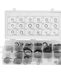 Heavy Duty Snap Ring Kit Circlips C Clips Set For Shafts And Bores, Internal And External Lock Rings, Industrial Fasteners, 225 Pieces, 18 Sizes