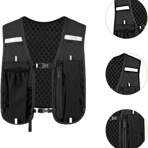 Lightweight Running Vest Backpack With Water Bottle Holder And 3D Mesh Back For Breathable Cool Dry Comfort On The Move