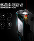 Pro Grade Laser Measure With App Connectivity, 229ft Range 70m, LCD Backlit Display, IP54 Waterproof, dual laser tube