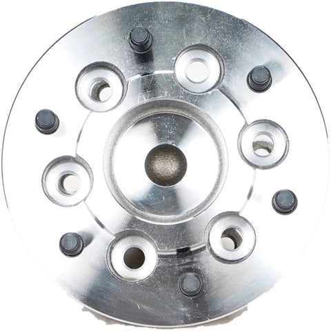 Top view of 2-Pack Front Wheel Bearing Hub Assembly Kit For Chevy Colorado 2009-2012 And GMC Canyon 2009-2012, shiny metal finish