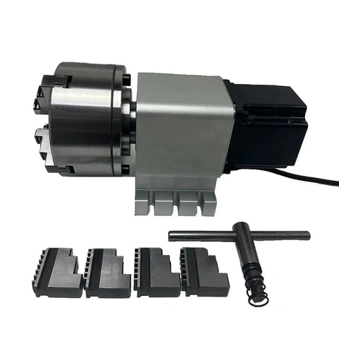 Heavy Duty CNC Rotary Fourth Axis Kit With Workhorse Harmonic Reducer Gearbox And Tough As Nails 130Mm Chuck and accessories.