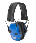 Impact Sport Electronic Earmuff With Real Blue Finish Keeps Your Hearing Safe 82 Decibel Shutoff And 22 NRR 4X Amplification