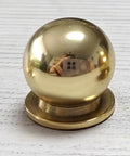 Mini Brass Ball Knob For Tiny Jewelry Boxes And Small Drawers Solid Polished Brass Hardware 0.5 Inch Diameter M4 Mount Screw Included Vanity And Cabinet Drawer Pull Durable Gold Tone Accent