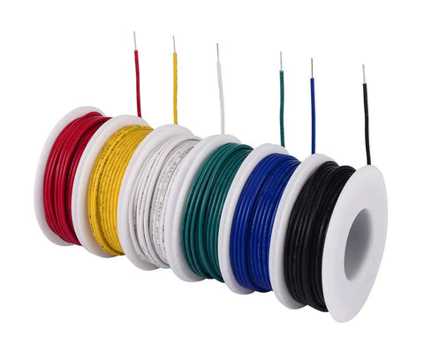 Solid 22 AWG Hookup Wire Kit With Six Color Coded Breadboard Wires 30 Feet Each PVC Insulated Durable Electronics Wire