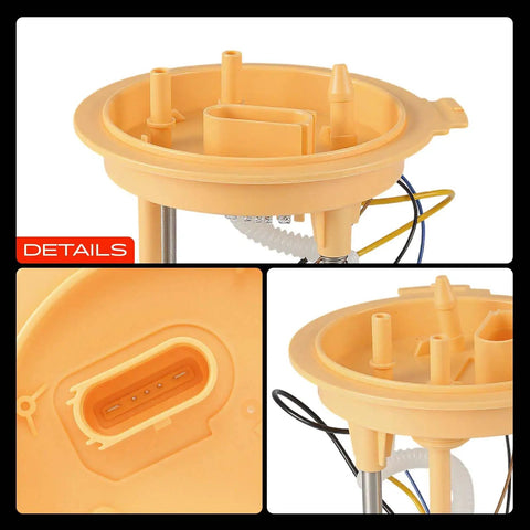Electric Fuel Pump Module Assembly For Audi A3 Jetta Beetle Golf Plug And Play Setup showing connectors and inlet ports.