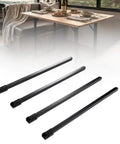 Heavy Duty Folding Table Legs 700mm Four Pack Self Locking With Multi Direction Mounting in black for RV desks