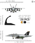 Front and side view of Quick Snap Together F-18 Fighter Jet Model Kit 1 72 Scale Jolly Rogers Edition With Stand No Glue