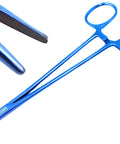 Mayo Hegar Needle Holder 7 Inch Surgical Needle Driver Clamp Forceps With Blue Plasma Coating And Tungsten Carbide Inserts For Precision Suturing