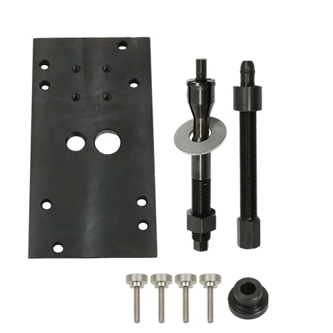Motorcycle M8 Inner Camshaft Bearing Remover Puller And Installer Tool, heavy-duty steel with components visible on white background