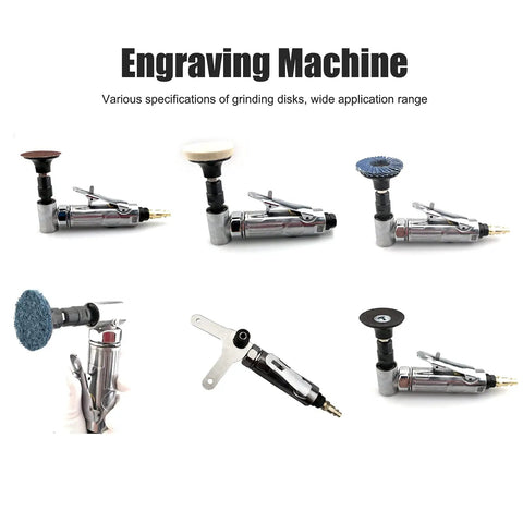 Kickass Pneumatic Die Grinder With 90 Degree Angle Head For Hella Smooth Metal And Wood Deburring Air Powered Rotary Tool with various grinding disks.